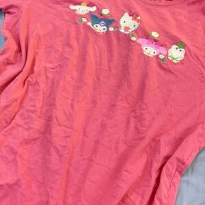 Sanrio Coral Kids Tee with Characters